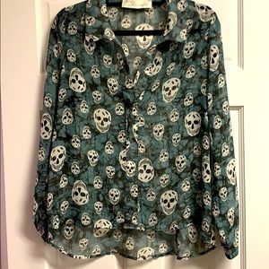 Sheer Skull Blouse